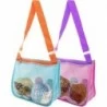 Beach Toy Mesh Beach Bag Kids Shell Collecting Bag Toy Mesh Bag for Holds Shells Toys Towels Swimming Accessories Storage Bag...