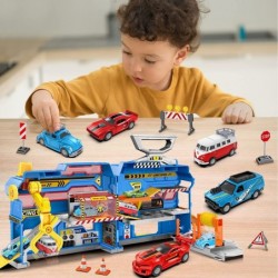 Kids Toys Cars Playset for Boys Toddler Toys for 3 4 5 6 Year Old Boys Racing Car Garage Toys with Race Track 5 Themed Cars S...