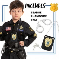 Kids Police Pretend Play Toy Set Officer Costume Accessories with Police Badge Play Handcuff Keys for Detective Dress Up Role...