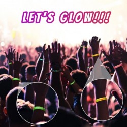 54 Pcs Glow in the Dark Silicone Bracelets Neon Colored Rubber Glow Wristband for Women Men Teens Party Favor Supplies 6 Styl...