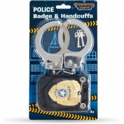 Kids Police Pretend Play Toy Set Officer Costume Accessories with Police Badge Play Handcuff Keys for Detective Dress Up Role...