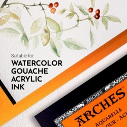 Watercolor Pad 11.69x16.53-inch - Natural White 100% Cotton Paper - 12 Sheet Watercolor Paper 140 lb Rough Pad - Art Paper fo...