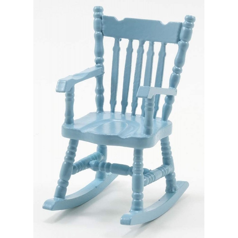 Dollhouse Miniature Soft Blue Rocking Chair $27.61 Dollhouse Accessories