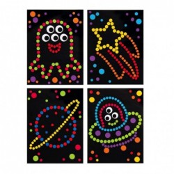 AX175 Solar System Sticker Art for Kids - Pack of 8 Dotty Picture Kits for Children to Decorate and Personalize for Projects ...