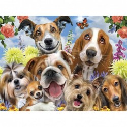 Selfies - Puppy Love - 550 Piece Jigsaw Puzzle $22.48 Jigsaw Puzzles