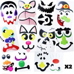 20 Pcs Halloween Pumpkin Decorating Craft Kit Pumpkin Stickers in 12 Designs Halloween Party Supplies Trick or Treat Party Fa...