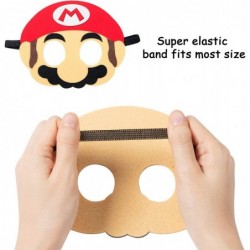 12Pcs Mario Felt Mask Theme Party Supplies Birthday Party Gift Decoration Wario Mask Celebration Party Fan Cartoon Role Playi...