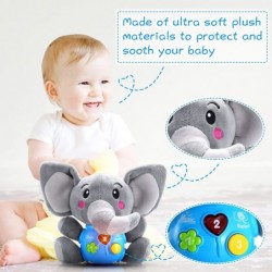 Plush Elephant Music Baby Toys 0 3 6 9 12 Months Cute Stuffed Animal Light Up Baby Toys Newborn Baby Musical Toys for Infant ...