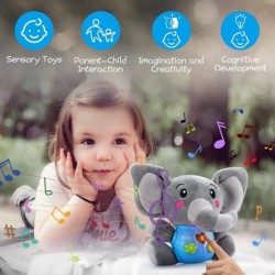 Plush Elephant Music Baby Toys 0 3 6 9 12 Months Cute Stuffed Animal Light Up Baby Toys Newborn Baby Musical Toys for Infant ...