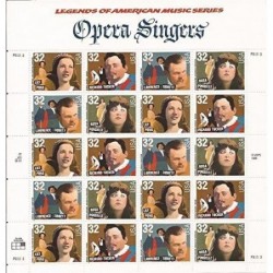 Opera Singers Sheet of Twenty 32 Cent Stamps Scott 3154-57 $18.06 Collectibles Display & Storage