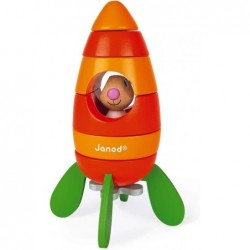 Wooden Rabbit Lapin Magnetic Carrot Rocket Puzzle Set - Ages 2+ - J08250 $48.78 Early Development & Activity Toys