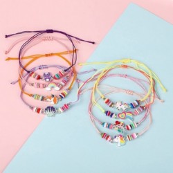 8 Pieces Unicorn Bracelets for Teens Friendship Bracelet Mermaid Rainbow Unicorn Woven String Bracelets Adjustable Braided Br...