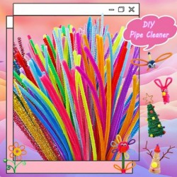 1000 Pcs Pipe Cleaners Craft Set Including 800 Pcs Chenille Stem 200 Pcs Wiggle Eyes Suitable for Christmas Home DIY $33.23 K...