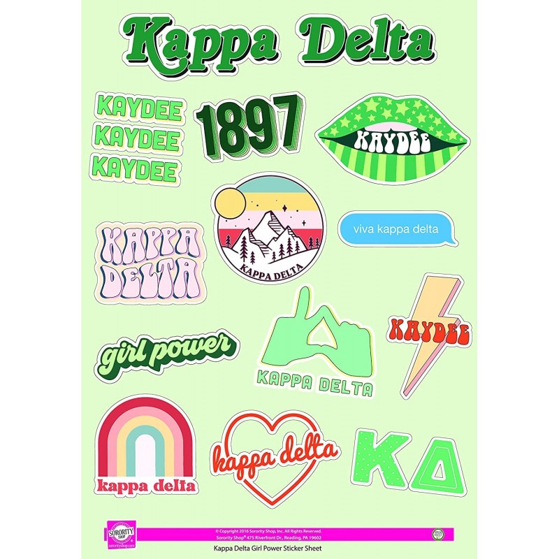 Kappa Delta - Sticker Sheet - Girl Power $19.09 Kids' Stickers