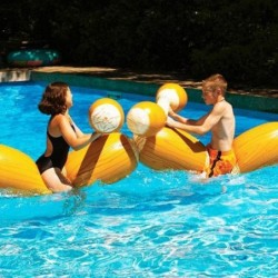 PVC Water Sports Floating Swimming Pool Beach Inflatable Float Set Wood Shape Float Inflatable Toy Play Boat Raft Collision T...