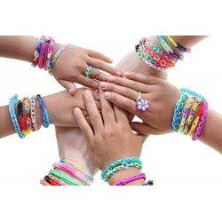 3700+ Colorful Rubber Bands Glow in The Dark Set Included: 3600+ Premium Quality Loom Bands in 6 Colors + 100 S-Clips + 15 Lo...