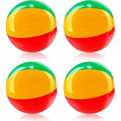 4 Pieces Beach Balls Inflatable Beach Balls Large Rainbow Pool Toys Swimming Pool Party Ball for Summer Beach Water Play Toy ...