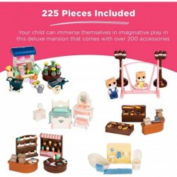 Deluxe Cottage Dollhouse Town Mansion Playset Gift Set Pretend Play Toy with 225 Accessories and Tiny Critters for Kids $52.0...