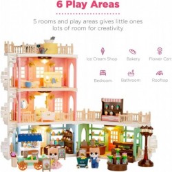 Deluxe Cottage Dollhouse Town Mansion Playset Gift Set Pretend Play Toy with 225 Accessories and Tiny Critters for Kids $52.0...