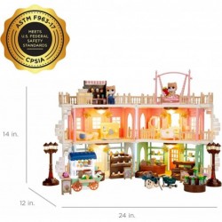 Deluxe Cottage Dollhouse Town Mansion Playset Gift Set Pretend Play Toy with 225 Accessories and Tiny Critters for Kids $52.0...