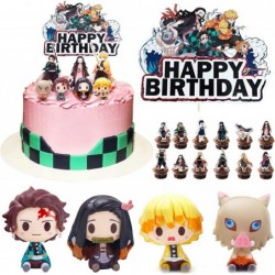 Demon s Themed Birthday Party Decorations slayer Cake Decoration Nezuko Party Decorations $23.39 Kids' Party Decorations