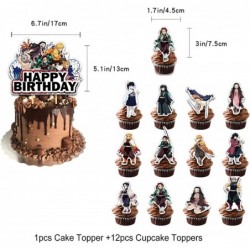 Demon s Themed Birthday Party Decorations slayer Cake Decoration Nezuko Party Decorations $23.39 Kids' Party Decorations