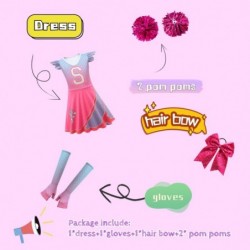 Zombies Cheerleader Costume for Girls Cheerleading Uniform Dress Outfit with Hair Bow 2 Pom Poms $44.95 Kids' Costumes