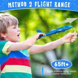 3 Pack Light Airplane Toy 12.4'' Launcher & Rubber Band Foam Flying Plane Large Throwing Toy 6 Year + $38.81 Flying Toys