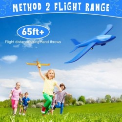 3 Pack Light Airplane Toy 12.4'' Launcher & Rubber Band Foam Flying Plane Large Throwing Toy 6 Year + $38.81 Flying Toys