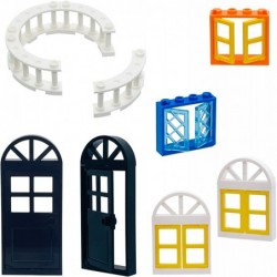 90 Piece Windows Doors Fences Building Block Parts Toy Gift for Kids Boys Girls Age 6+ Kit Compatible Major Brands Children G...