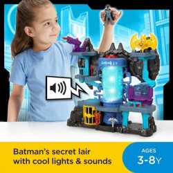 Fisher-Price Imaginext Batman Figure and Bat-Tech Batcave Playset with Lights & Sounds for Preschool Pretend Play 6 Play Piec...