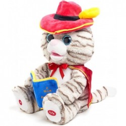 Sir Catsby The Storyteller | Cat Animated Storytelling Stuffed Animal Plush Toy Reads 5 Fairy Tales Mouth Movement Swaying Mo...