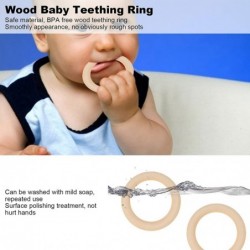 20Pcs Wood Rings Wood Natural Teething Rings DIY Jewelry Circle Pendant Craft Making Accessory (70mm) $26.57 Baby Teether Toys