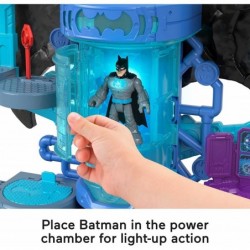 Fisher-Price Imaginext Batman Figure and Bat-Tech Batcave Playset with Lights & Sounds for Preschool Pretend Play 6 Play Piec...