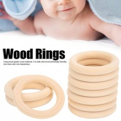 20Pcs Wood Rings Wood Natural Teething Rings DIY Jewelry Circle Pendant Craft Making Accessory (70mm) $26.57 Baby Teether Toys