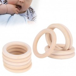 20Pcs Wood Rings Wood Natural Teething Rings DIY Jewelry Circle Pendant Craft Making Accessory (70mm) $26.57 Baby Teether Toys