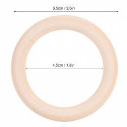 20Pcs Wood Rings Wood Natural Teething Rings DIY Jewelry Circle Pendant Craft Making Accessory (70mm) $26.57 Baby Teether Toys