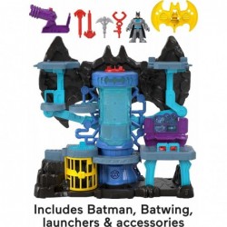 Fisher-Price Imaginext Batman Figure and Bat-Tech Batcave Playset with Lights & Sounds for Preschool Pretend Play 6 Play Piec...