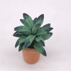 Dollhouse Decoration Accessories 1:12 Dollhouse Miniature Mini Green Leaf Pot Plant $17.36 Dollhouse Accessories