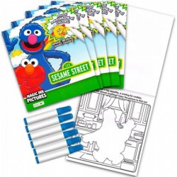 Sesame Street Imagine Ink Coloring Book Set for Girls Boys - 12 Pack No Mess Coloring Books with Stickers More (Elmo Sesame S...