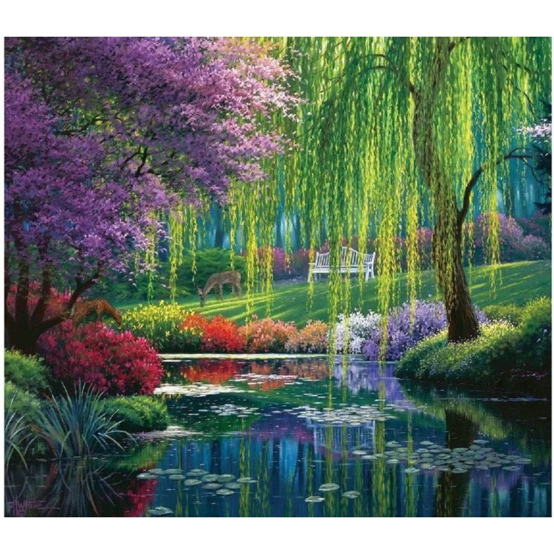 Willow Pond 300 Piece Jigsaw Puzzle by SunsOut $24.01 Jigsaw Puzzles