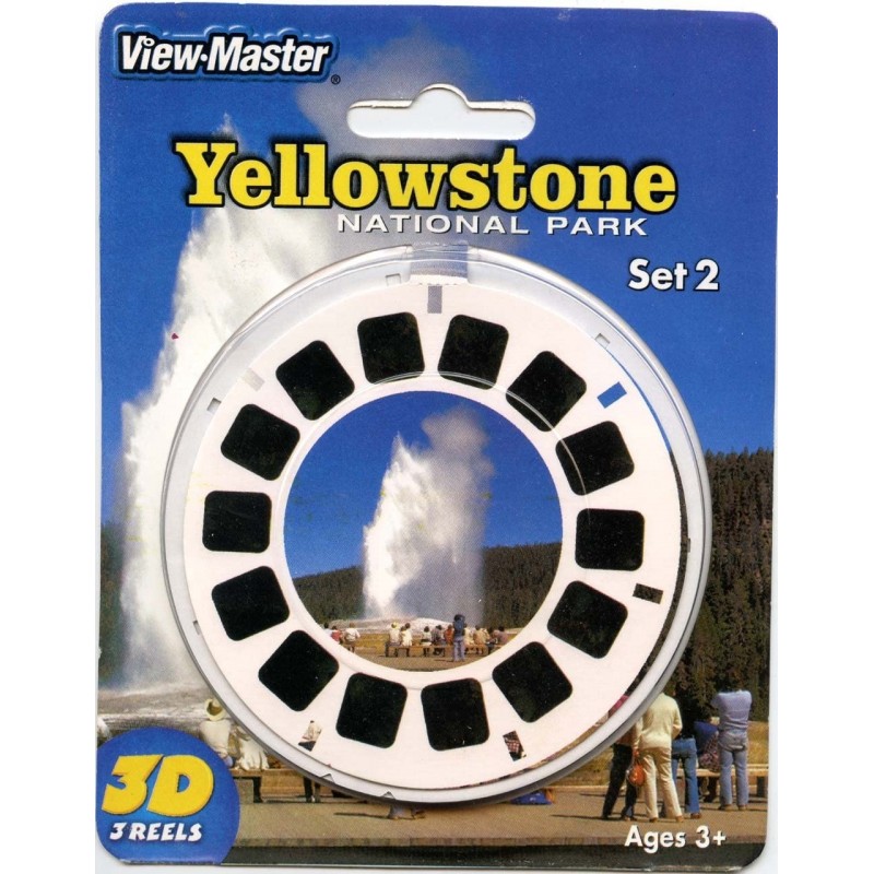 ViewMaster - Yellowstone National Park Pkt. 2 - 3 Reels on Card- New $79.60 Viewfinder Toys