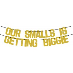 Our smalls is getting biggie Banner Happy 1st Birthday Banner Wild One Party Decorations First Birthday Baby Shower Party Sup...