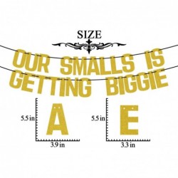 Our smalls is getting biggie Banner Happy 1st Birthday Banner Wild One Party Decorations First Birthday Baby Shower Party Sup...