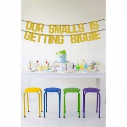 Our smalls is getting biggie Banner Happy 1st Birthday Banner Wild One Party Decorations First Birthday Baby Shower Party Sup...