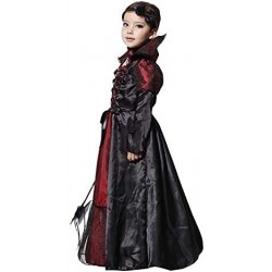 Girls Halloween Vampire Witch Costume with Necklace Vampire Queen Dress up $40.75 Kids' Costumes