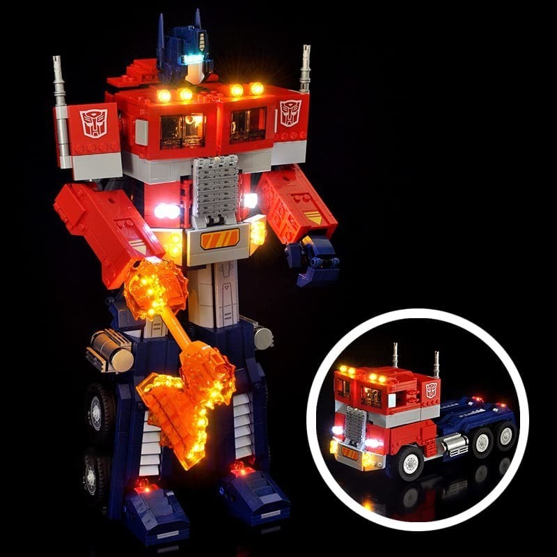 Lego Optimus Prime LED Light Kit Optimus Prime Lego 10302 for Optimus Prime Model Kit(Lego Set NOT Included) $45.59 Toy Build...