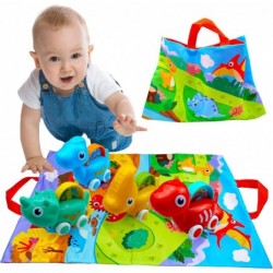 Dinosaur Car Toys for 1 Year Old Boy 4 Vehicle Toy Cars Set with Play Mat and Storage Bag Baby Toys 12-18 Months Early Educat...