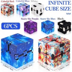 6 Pieces Infinity Cube Fidget Toy Mini Infinity Cube for Stress and Anxiety Relief Cool Hand Mini Kill Time Toys Infinite Cub...