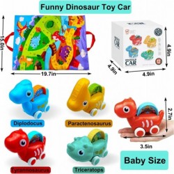 Dinosaur Car Toys for 1 Year Old Boy 4 Vehicle Toy Cars Set with Play Mat and Storage Bag Baby Toys 12-18 Months Early Educat...